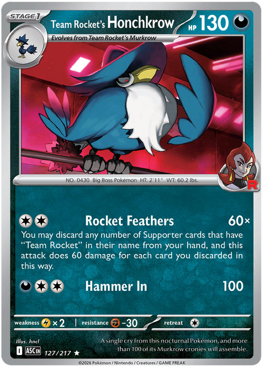 127/217 - Team Rocket’s Honchkrow - Ascended Heroes