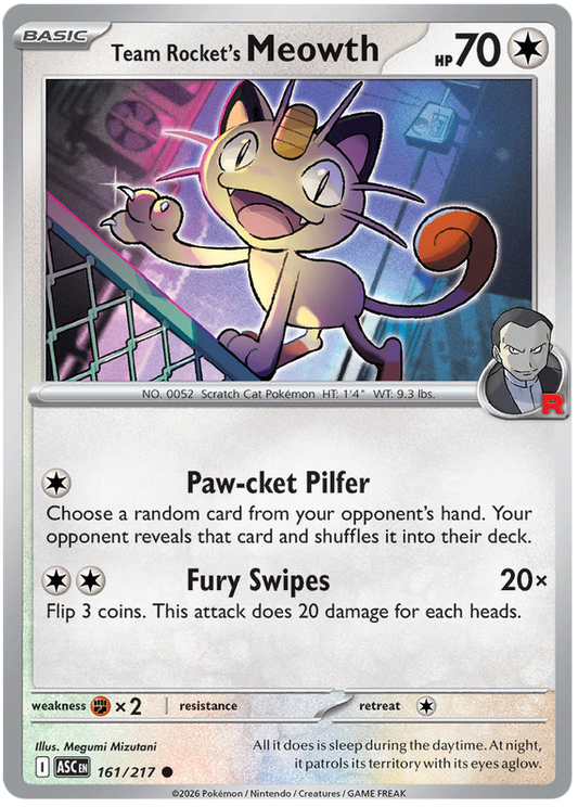 161/217 - Team Rocket’s Meowth - Ascended Heroes