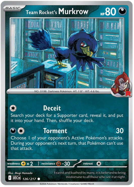 126/217 - Team Rocket’s Murkrow - Ascended Heroes
