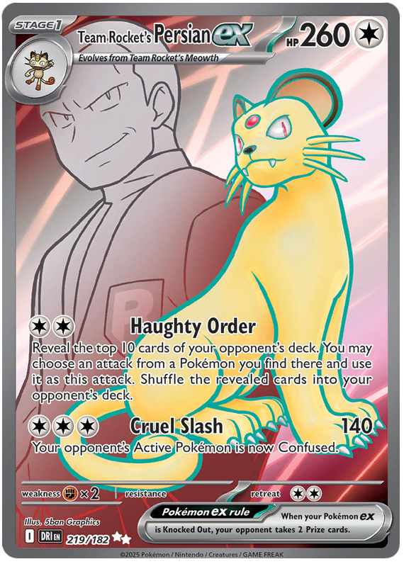 219/182 - Team Rocket's Persian ex - Destined Rivals