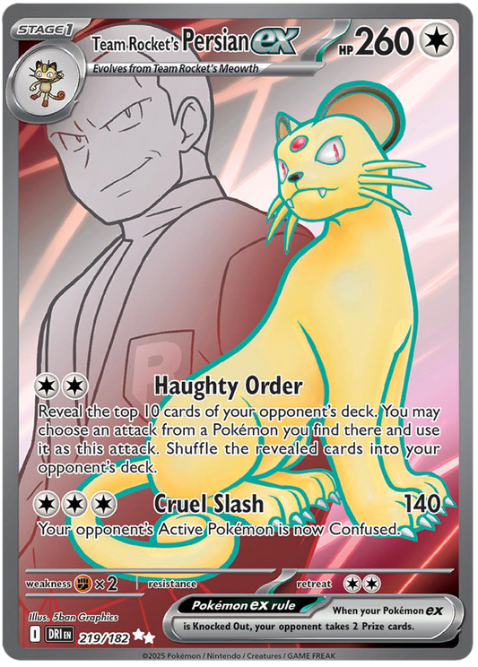 219/182 - Team Rocket's Persian ex - Destined Rivals