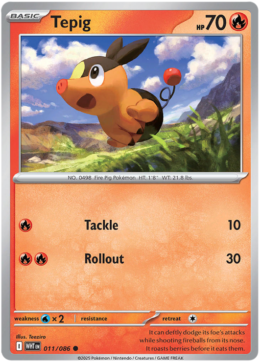011/086 - Tepig - White Flare