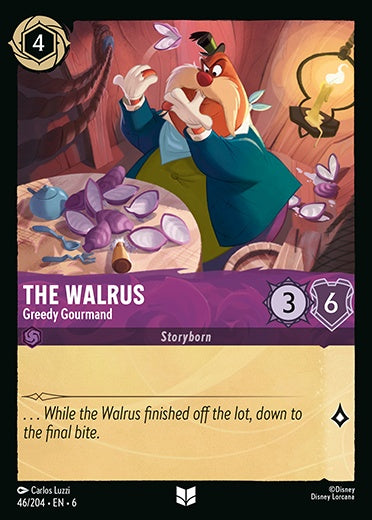 046/204 - The Walrus - Greedy Gourmand - Cold Foil - Asurite Sea