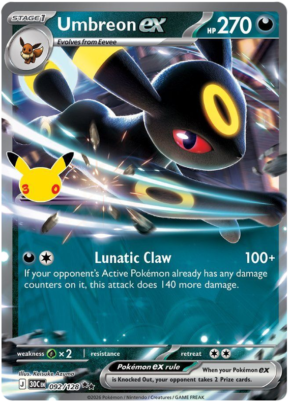 092/128 - Umbreon ex - 30th Celebration