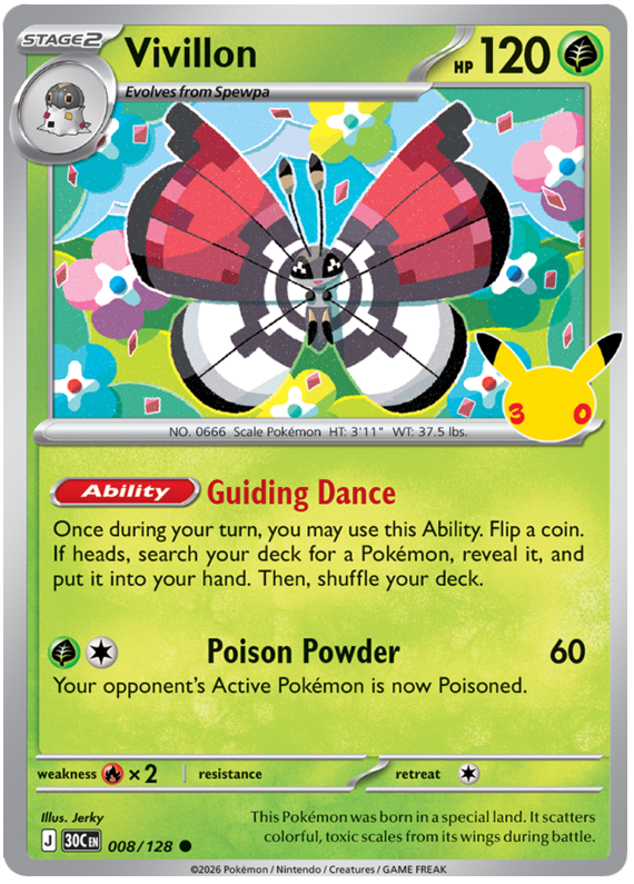 008/128 - Vivillon - 30th Celebration