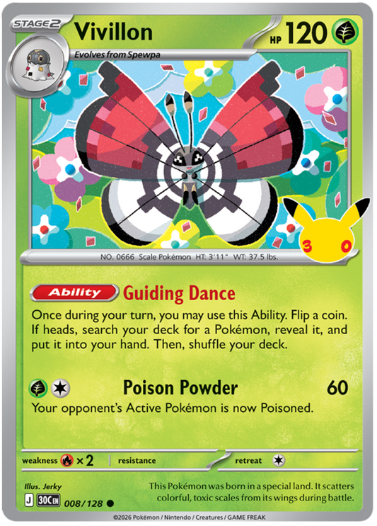 008/128 - Vivillon - 30th Celebration