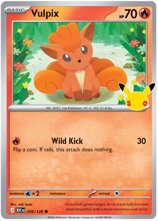 009/128 - Vulpix - 30th Celebration