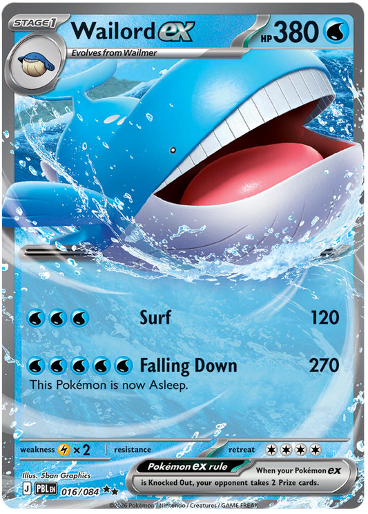 016/084 - Wailord ex - Pitch Black