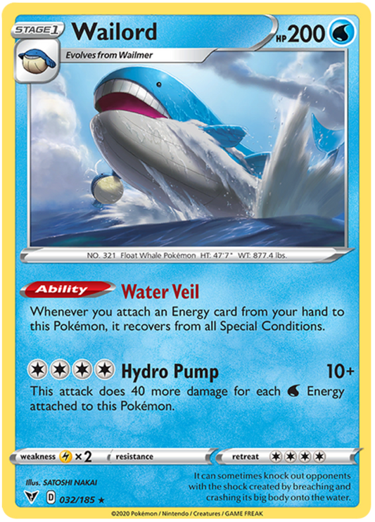 032/185 - Wailord - Vivid Voltage