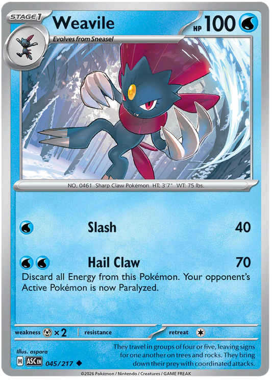 045/217 - Weavile - Ascended Heroes