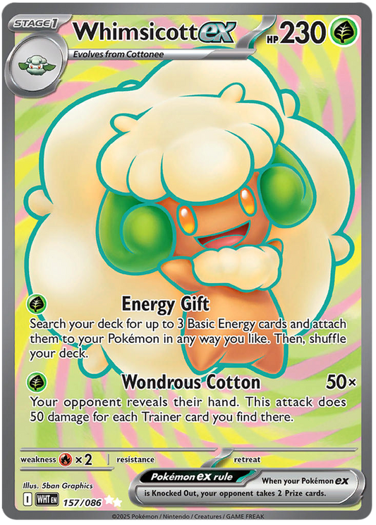 157/086 - Whimsicott ex - White Flare