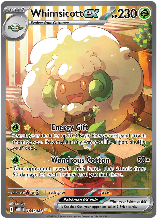 165/086 - Whimsicott ex - White Flare