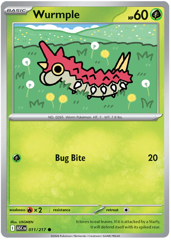011/217 - Wurmple - Ascended Heroes