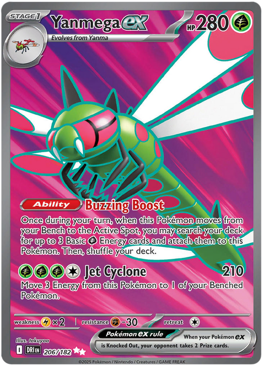 206/182 - Yanmega ex - Destined Rivals