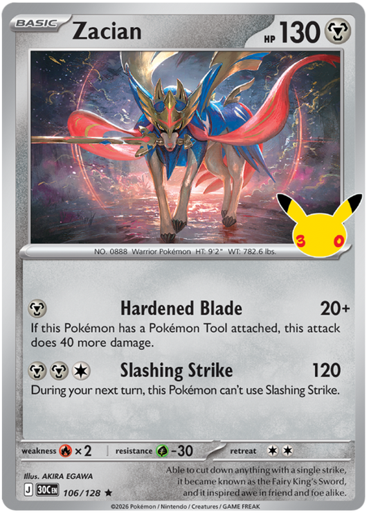 106/128 - Zacian - 30th Celebration