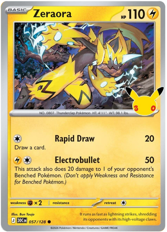 057/128 - Zeraora - 30th Celebration