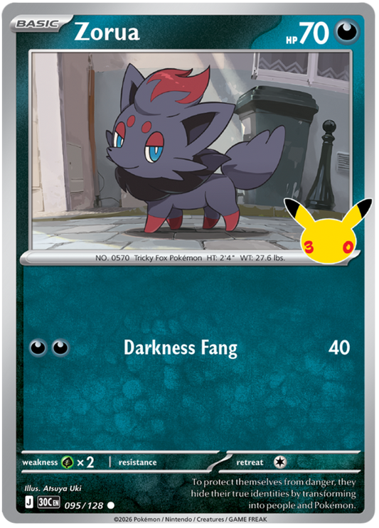 095/128 - Zorua - 30th Celebration