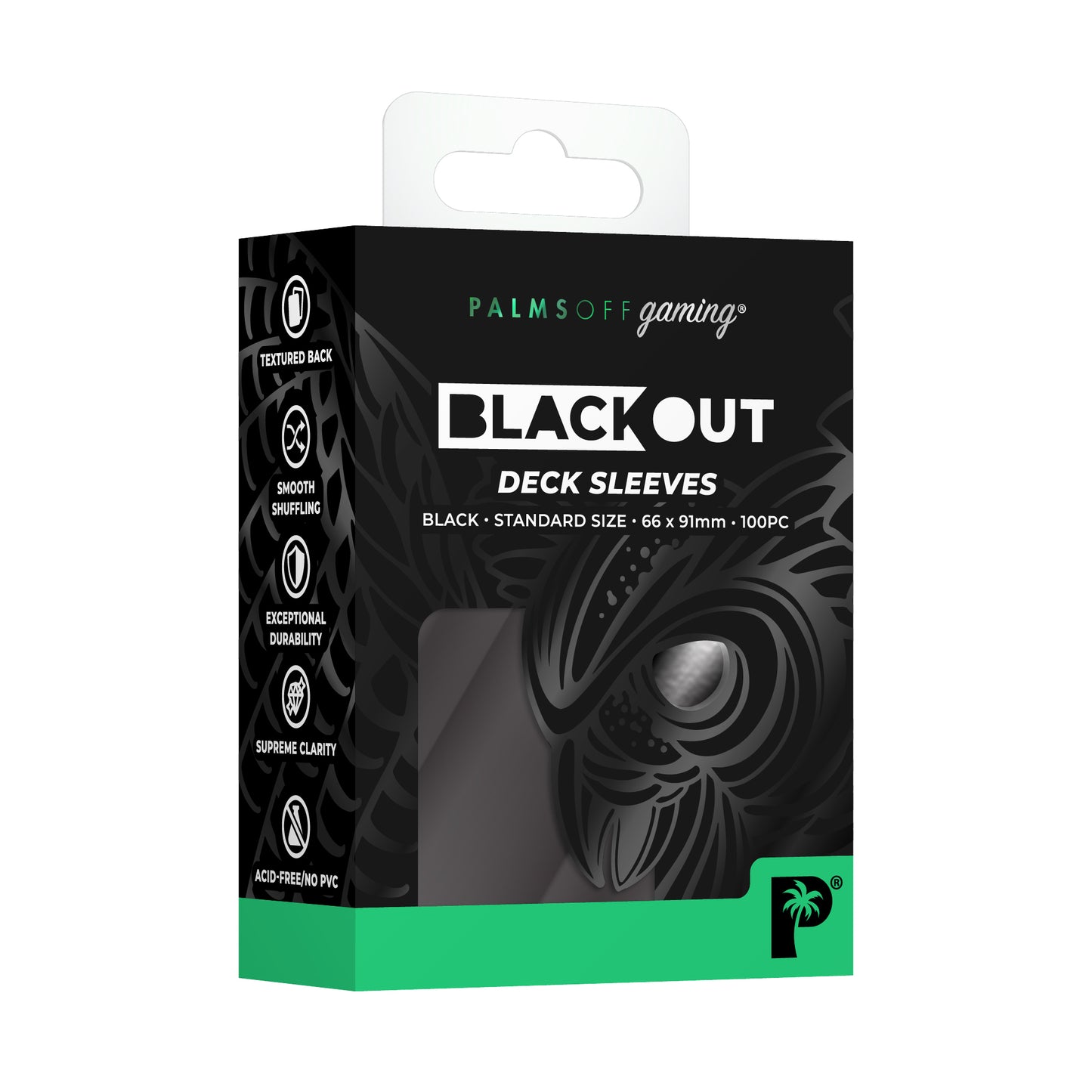 Palms Off Gaming - Blackout Deck Sleeves - Black (100pc)