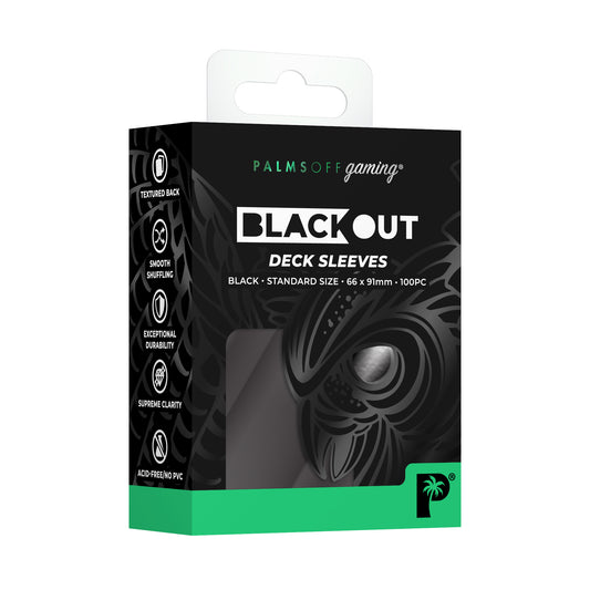 Palms Off Gaming - Blackout Deck Sleeves - Black (100pc)