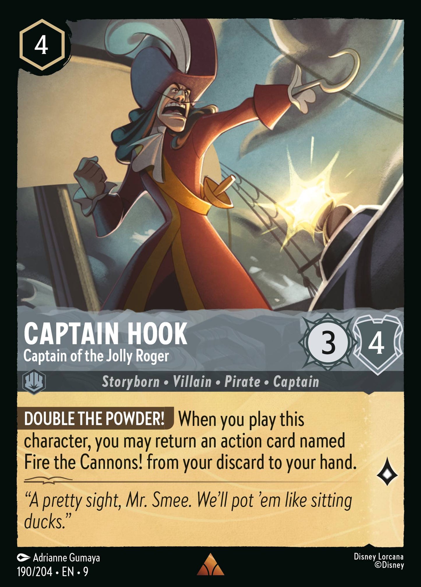 190/204 - Captain Hook - Captain of the Jolly Roger - Fabled