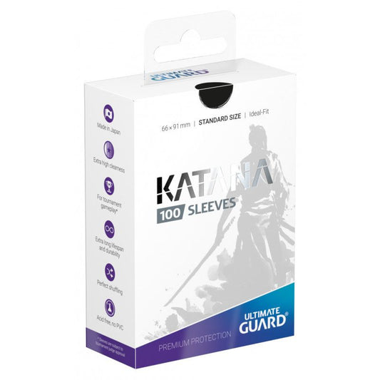 Ultimate Guard - Katana Standard Size Sleeves - Black (100pc)