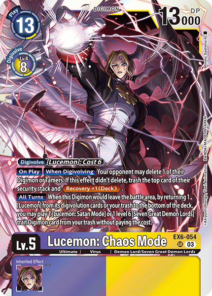 EX6-054SR Lucemon: Chaos Mode