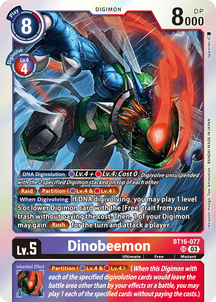 BT16-077SR Dinobeemon