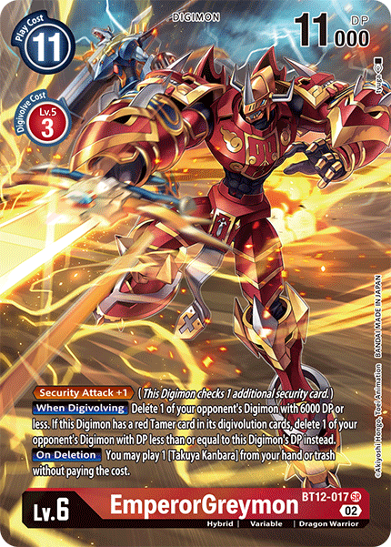 BT12-017SR EmperorGreymon (Alternate Art)