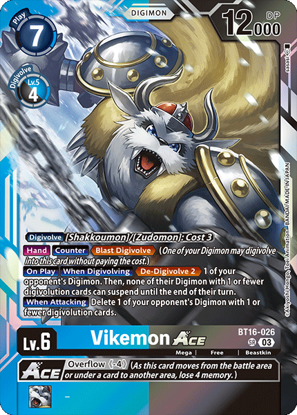 BT16-026SR Vikemon ACE