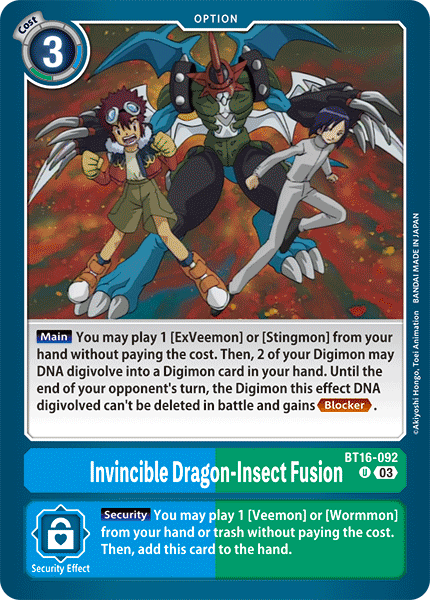 BT16-092UC Invincible Dragon-Insect Fusion