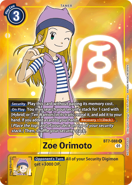 BT7-088R Zoe Orimoto (Box Topper)