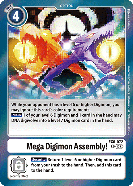 EX6-072R Mega Digimon Assembly!