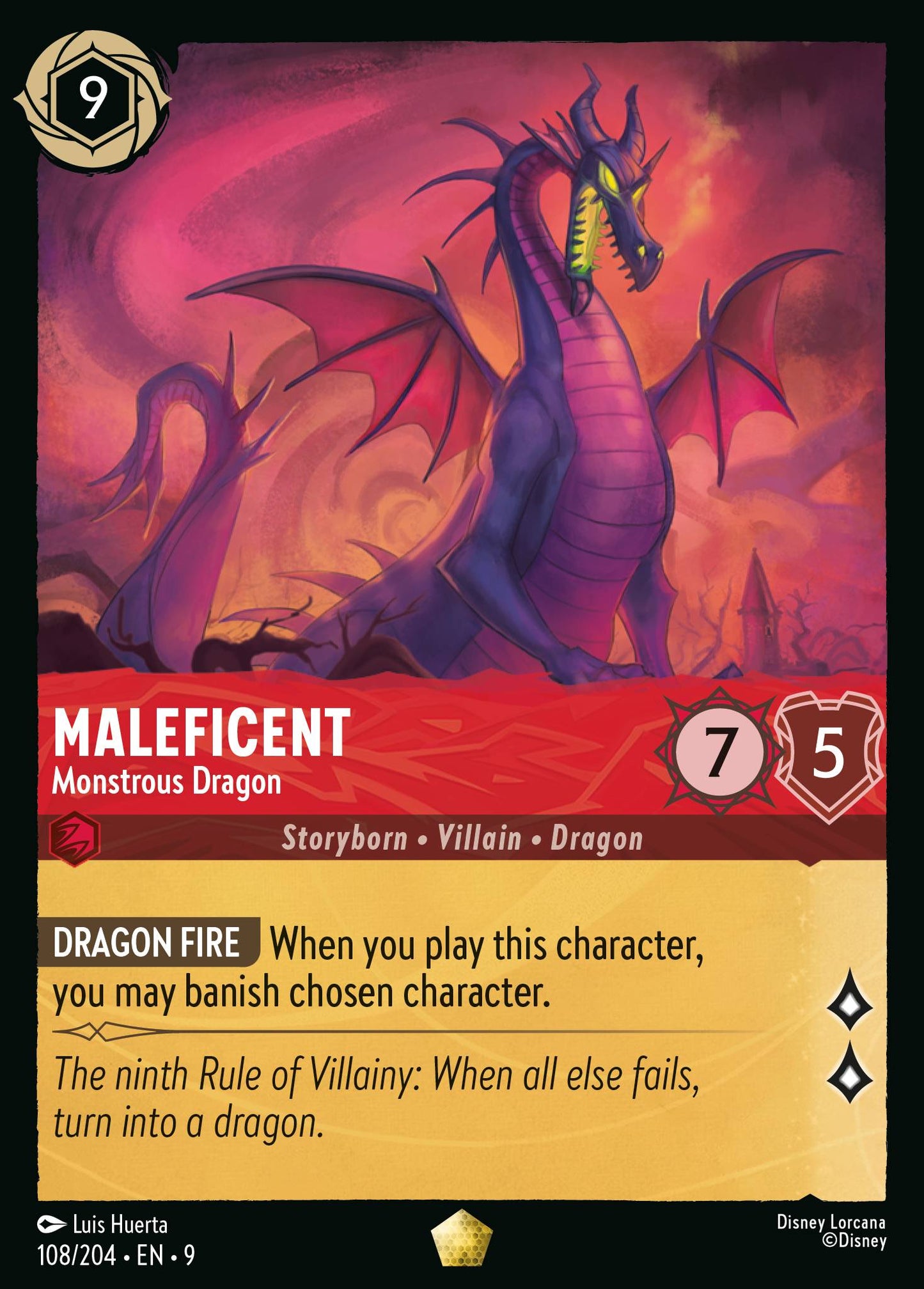 108/204 - Maleficent - Monstrous Dragon - Fabled