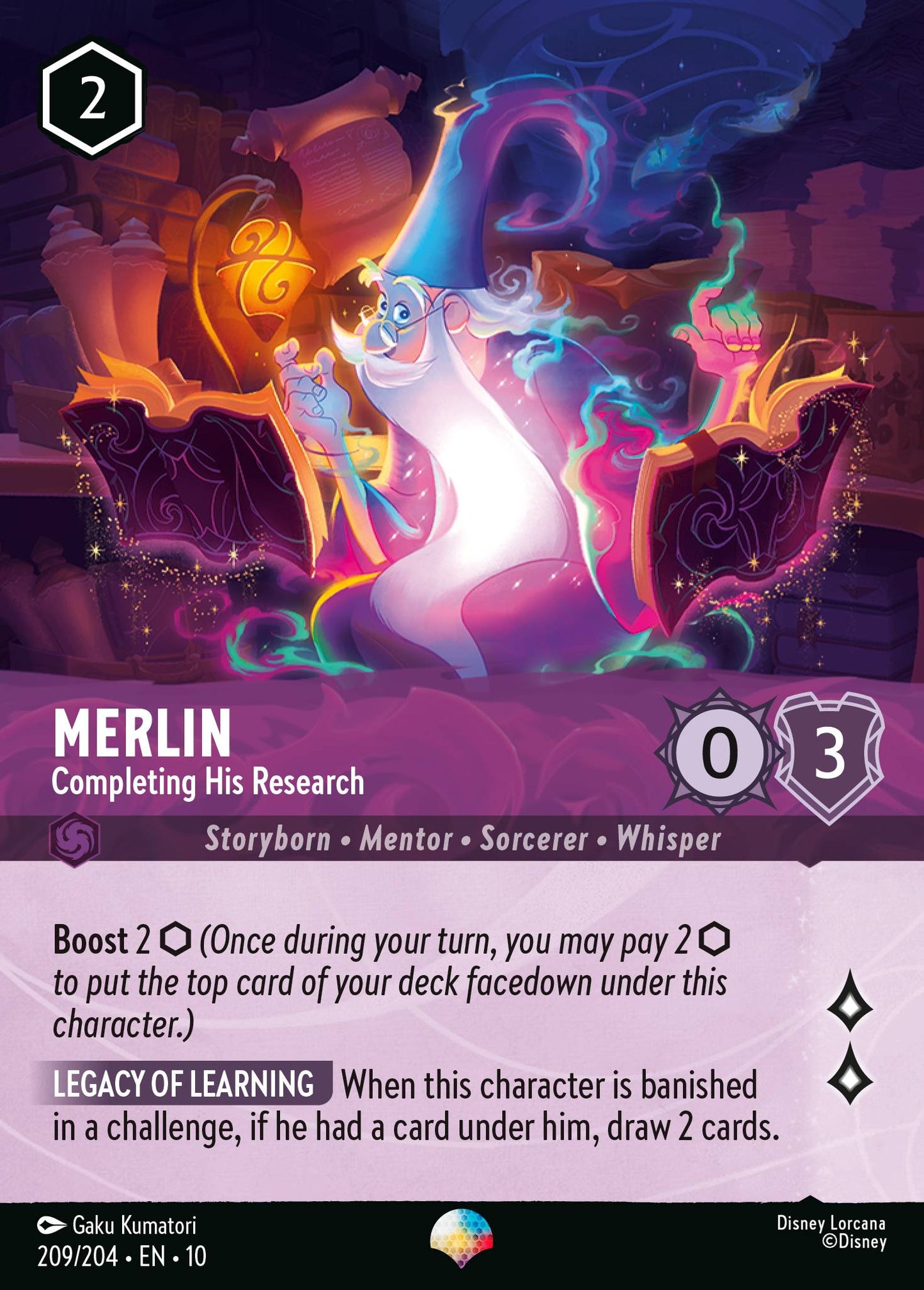 209/204 - Merlin - Completing His Research (Foil) - Whisper in the Wind
