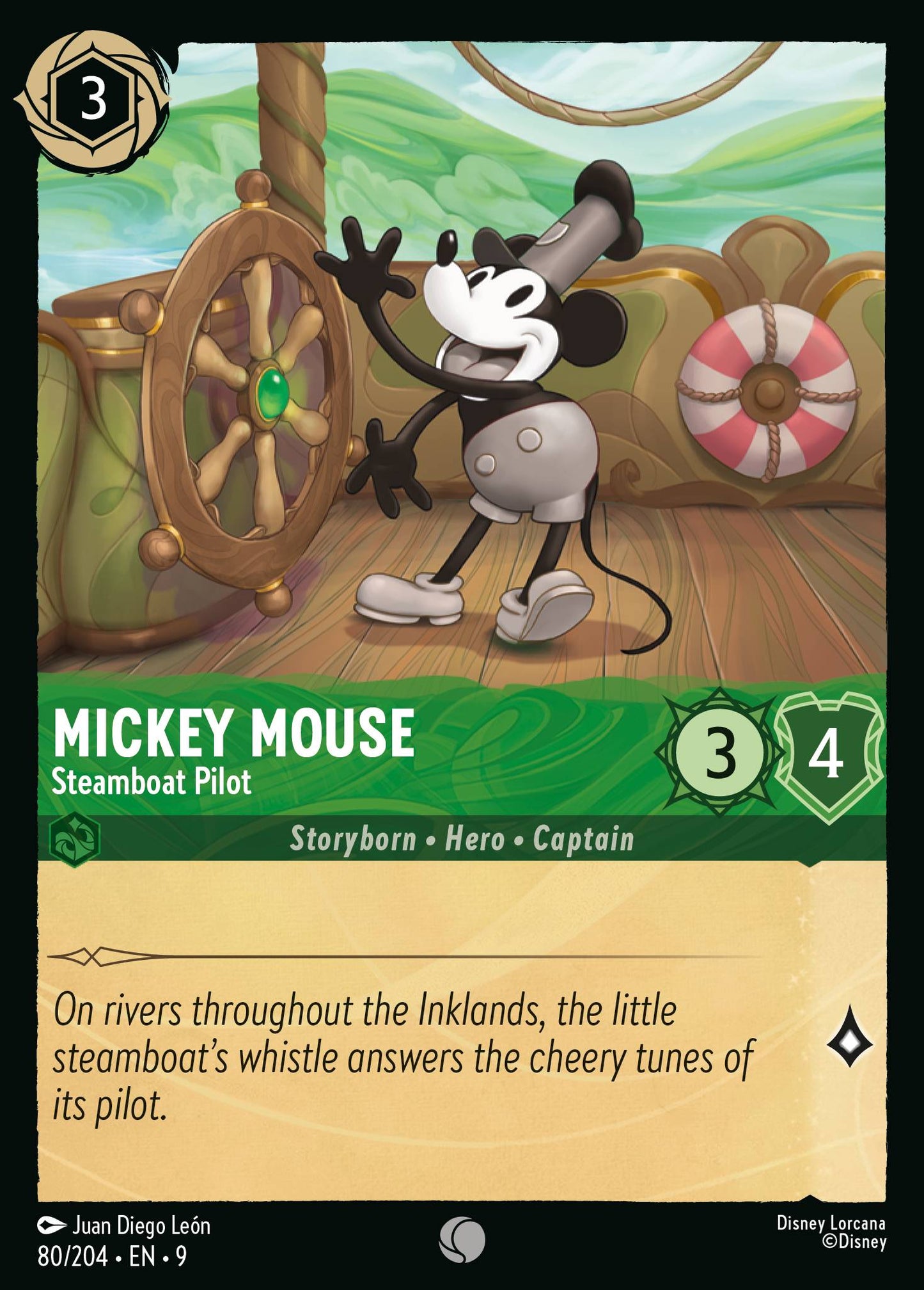 080/204 - Mickey Mouse - Steamboat Pilot - Fabled