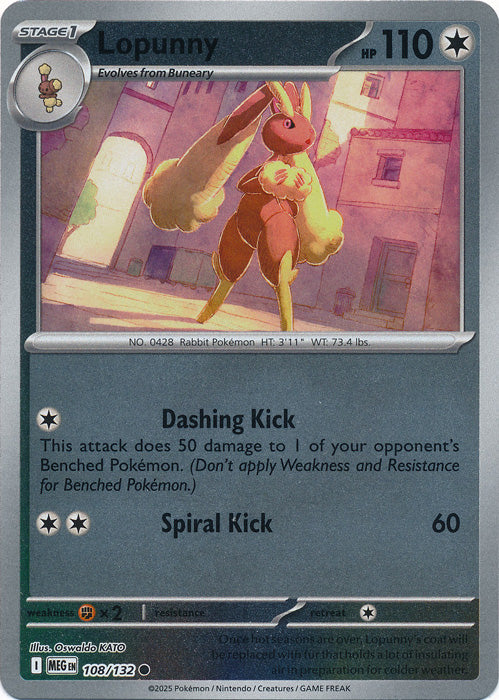 108/132 - Lopunny RH - Mega Evolution