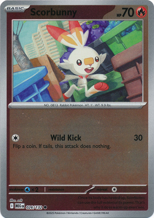 026/132 - Scorbunny RH - Mega Evolution