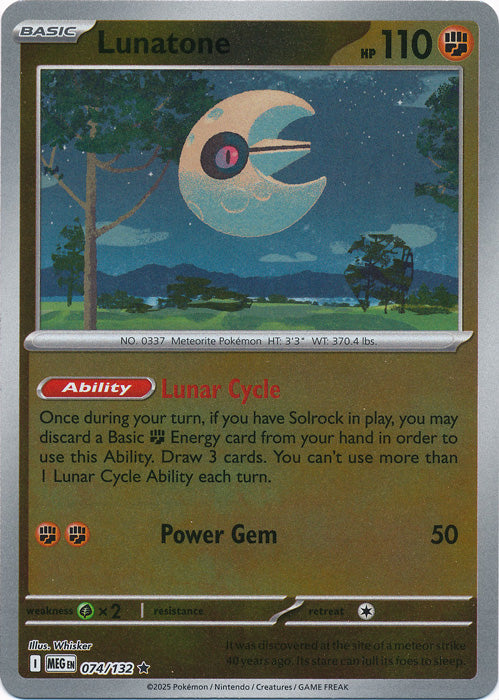074/132 - Lunatone RH - Mega Evolution