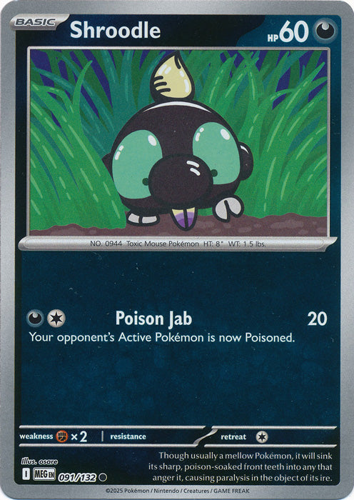 091/132 - Shroodle RH - Mega Evolution