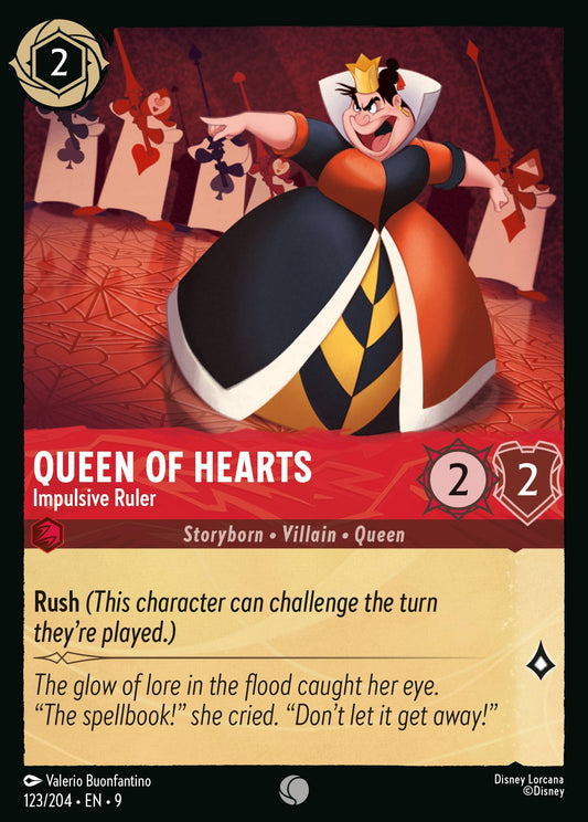 123/204 - Queen of Hearts - Impulsive Ruler - Fabled