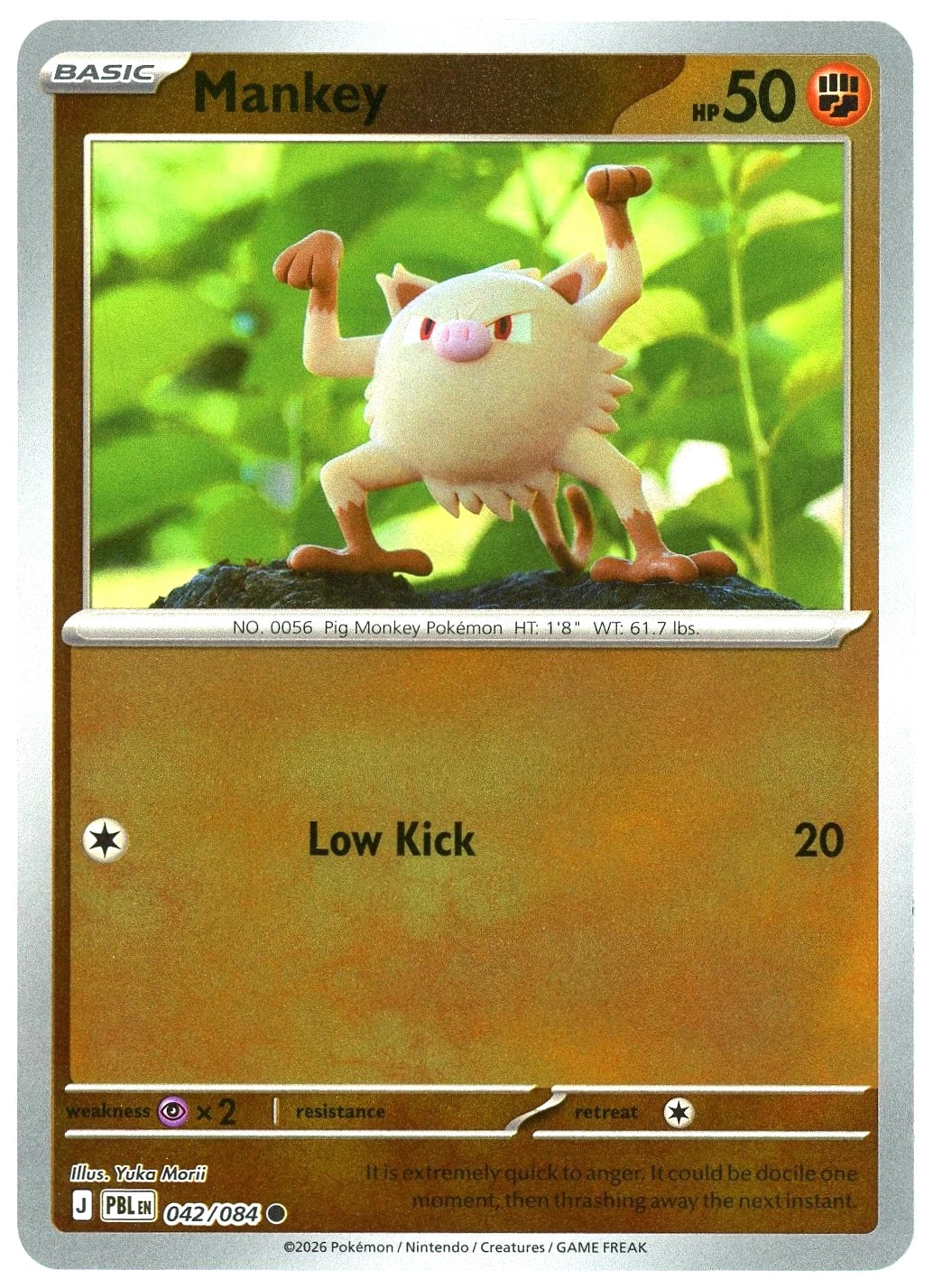 042/084 - Mankey RH - Pitch Black