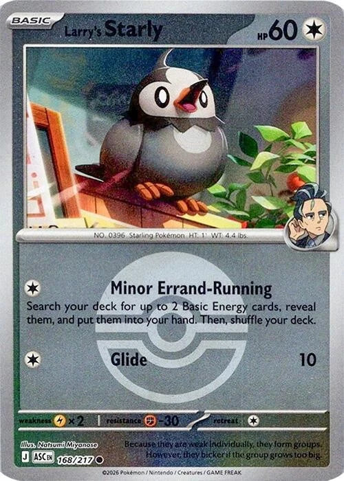 168/217 - Larry’s Starly - Poke Ball - Ascended Heroes
