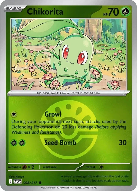 008/217 - Chikorita - Poke Ball - Ascended Heroes