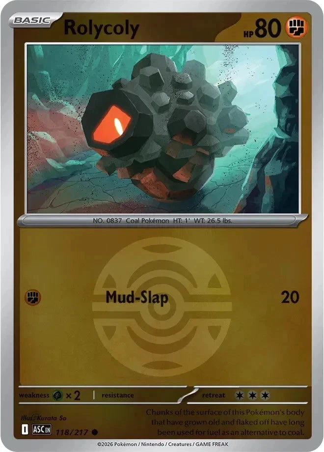 118/217 - Rolycoly - Poke Ball - Ascended Heroes