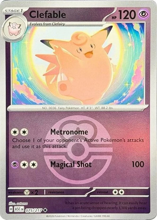 075/217 - Clefable - Poke Ball - Ascended Heroes