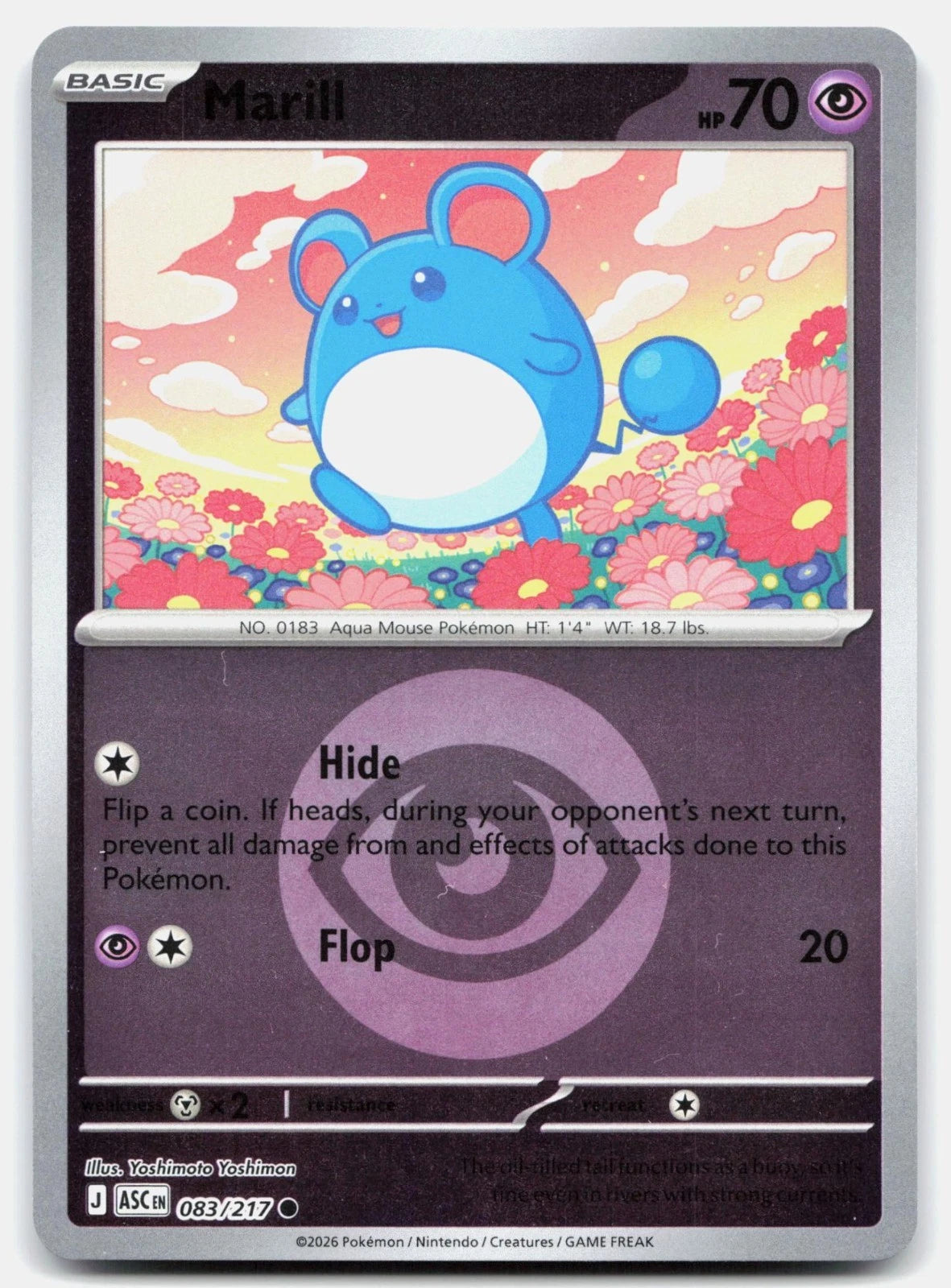 083/217 - Marill - Energy Holo - Ascended Heroes