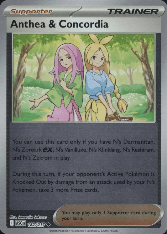 182/217 - Anthea & Concordia - Reverse Holo - Ascended Heroes