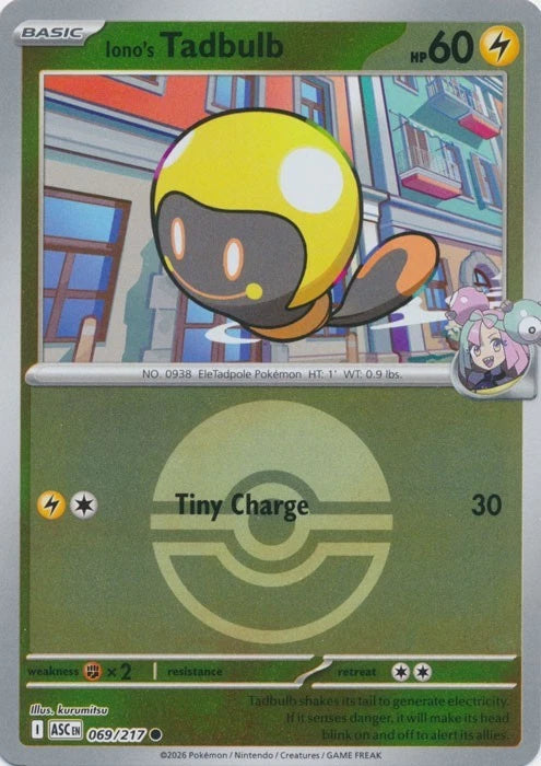 069/217 - Iono's Tabbulb - Poke Ball - Ascended Heroes