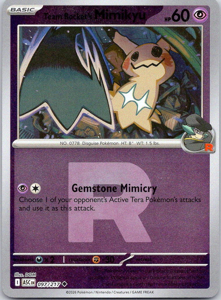 097/217 - Team Rocket’s Mimikyu - Reverse Holo - Ascended Heroes