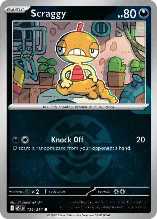 134/217 - Scraggy - Poke Ball - Ascended Heroes